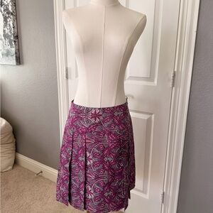 Banana Republic Purple Floral A-Line Skirt